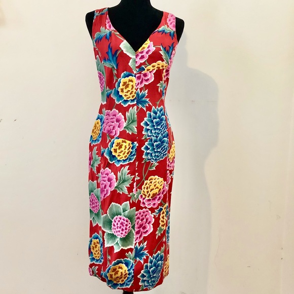 Dolce & Gabbana Dresses & Skirts - Dolce Gabbana Dress Silk Sheath Floral Sleeveless US 6 IT 44